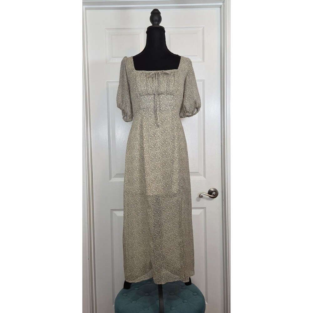 Sienna Sky Animal Print Peasant Dress Y2K Women's Size Medium